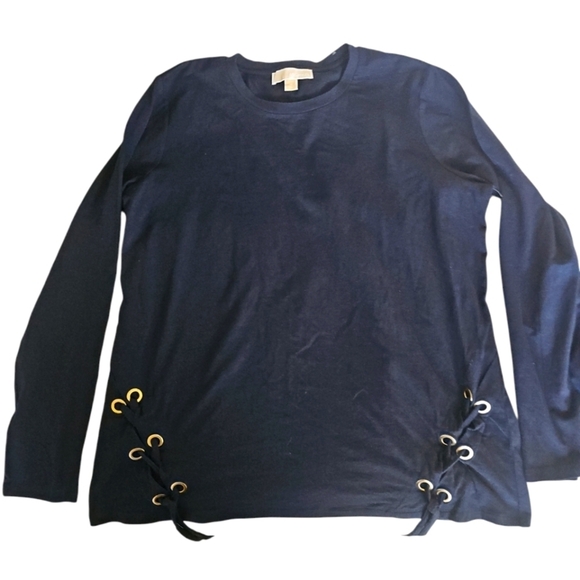 Michael Michael Kors true navy crewneck cotton top - Picture 5 of 5